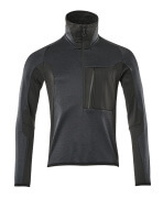 17003-316-01009 Fleecepullover - Schwarzblau/Schwarz