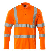 18283-995-14 Polo-Shirt, Langarm - Hi-vis Orange