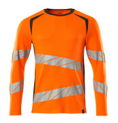 19081-771-1418 T-Shirt, Langarm - Hi-vis Orange/Dunkelanthrazit