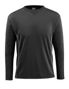 50128-933-0917 Langarm T-Shirt - Schwarz/hi-vis Gelb