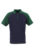 50302-260-13 Polo-Shirt mit Brusttasche - Marine/Grün