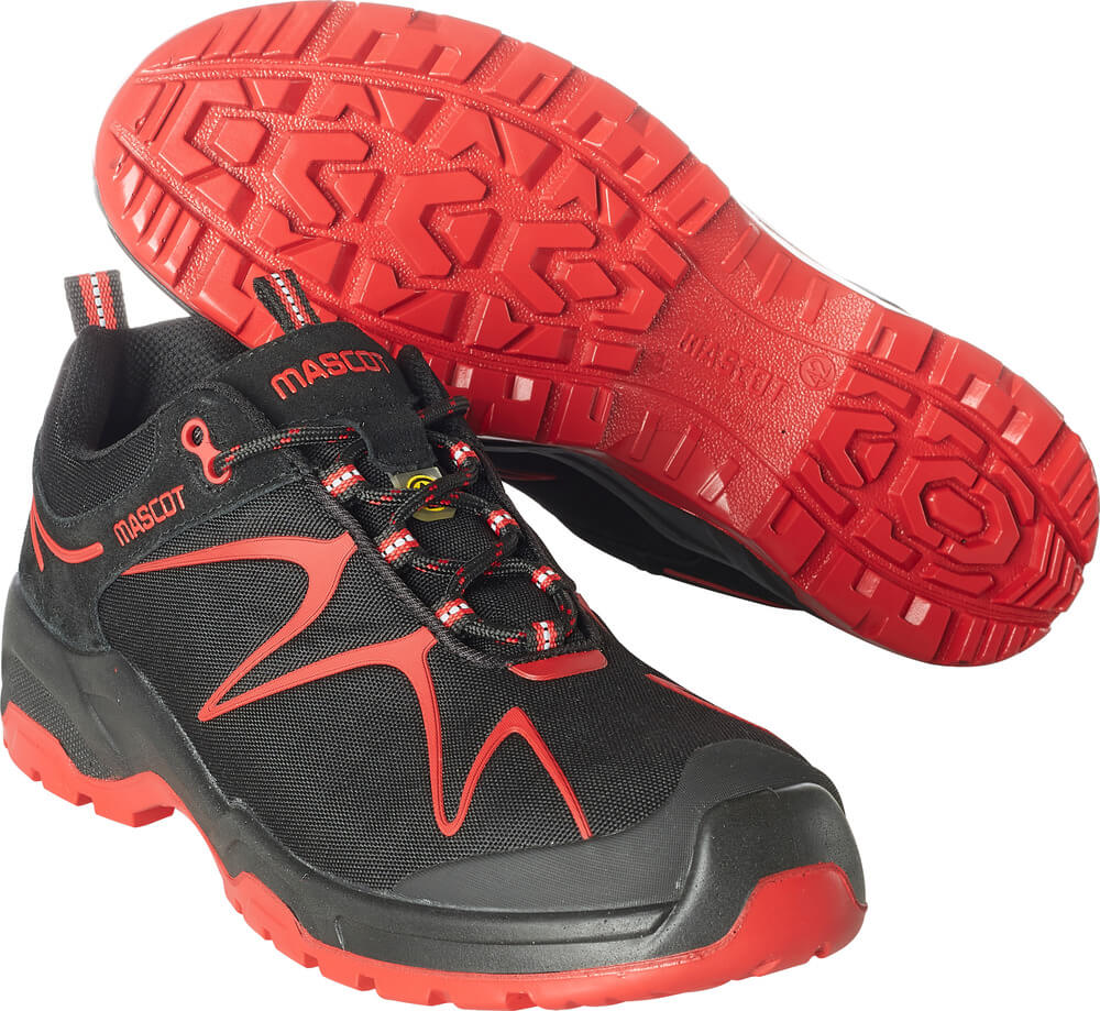 F0121-770-0902 Sicherheitshalbschuh - Schwarz/Rot