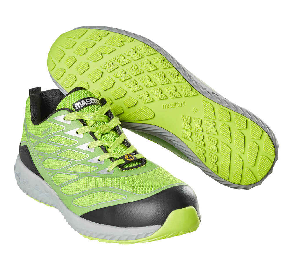 F0301-909-37880 Sicherheitshalbschuh - Limonengrün/Silber