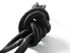 FT080-980-0909 Schnürsenkel - Schwarz/Schwarz